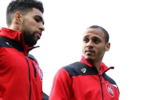 Bristol City: Odemwingie and Golbourne in Deep Conversation at Craven Cottage (Fulham v Bristol City, Sky Bet Championship)