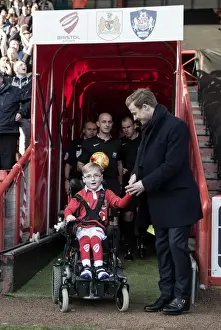 Bristol City V Preston North End Prints: Bristol City: Oskar Pycroft and Wade Elliott Lead Team Out Against Preston North End