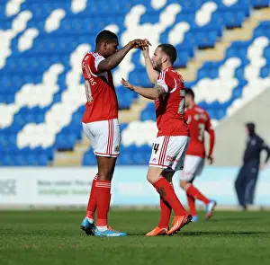 Colchester United V Bristol City Prints: Bristol City: Patterson and Emmanuel-Thomas Celebrate Goal in Sky Bet League One Match against Colchester United