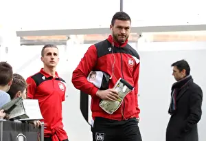 Craven Cottage Prints: Bristol City Players Arrive at Craven Cottage Ahead of Fulham Match, 12 March 2016