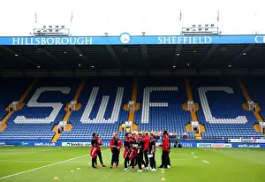 Hillsborough Prints: Bristol City Players Arrive at Hillsborough Ahead of Sheffield Wednesday Clash