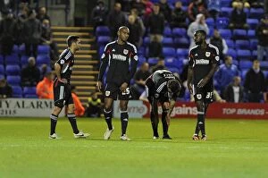 Images Dated 16th November 2013: Bristol City Players Show Disappointment After Conceding a Goal Against Tranmere