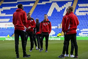 Reading V Bristol City Prints: Bristol City Players Evaluating Reading's Pitch Before Sky Bet Championship Match - November 2016