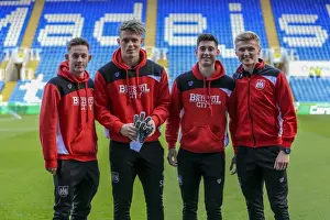 Reading V Bristol City Prints: Bristol City Players Examine Reading's Pitch Before Sky Bet Championship Clash