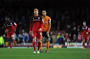 Bristol City V Wolves Prints: Bristol City Players Exit Dejected: 4-0 Half-Time Score vs. Wolves
