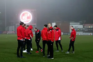 Fleetwood Town V Bristol City Prints: Bristol City Players Gather Before FA Cup Third Round Replay at Fleetwood Town's Highbury Stadium (January 2017)