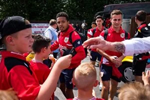 Images Dated 9th July 2017: Bristol City Players Korey Smith and Joe Bryan Arrive at Bristol Manor Farm for Pre-season