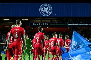 Images Dated 18th October 2016: Bristol City Players Led by Tammy Abraham Walk Out at Loftus Road Stadium for QPR vs
