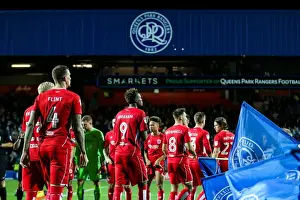 Loftus Road Prints: Bristol City Players Led by Tammy Abraham Walk Out at Loftus Road Stadium for QPR vs