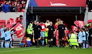 Bristol City V Rotherham United Prints: Bristol City Players Make Their Entry
