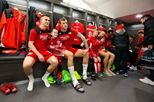 Bristol City Players and Mascots Unite in New Dressing Room Ahead of Sky Bet Championship Match against Sheffield Wednesday