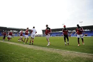 Images Dated 8th March 2014: Bristol City Players Prepare for Shrewsbury Town Showdown, March 2014