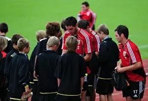 Images Dated 19th July 2010: Bristol City players sign autographs