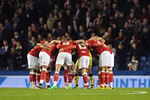 Images Dated 20th October 2015: Bristol City Players Unite Before Brighton Showdown, 2015-10-20