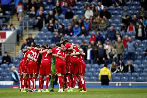 Blackburn Rovers V Bristol City Prints: Bristol City Players Unite Before Kick-off Against Blackburn Rovers