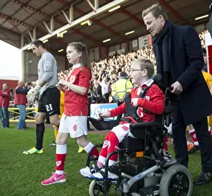 Bristol City V Preston North End Prints: Bristol City: Pycroft and Elliott Leading the Team Out at Ashton Gate - Sky Bet League One