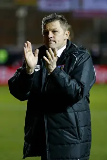 Framed Print : Bristol City Reach Wembley: Steve Cotterill Celebrates 1-1 Draw Against Gillingham (5-3 Agg.)
