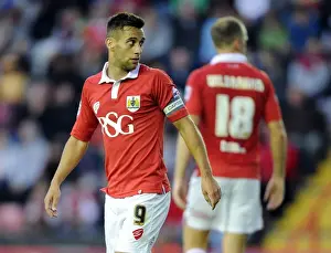 Bristol City V Leyton Orient Prints: Bristol City: Sam Baldock and Aaron Wilbraham in Action against Leyton Orient, 2014