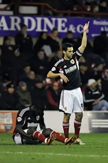 Brentford V Bristol City Prints: Bristol City: Sam Baldock Consoles Injured Karleigh Osborne during Brentford Clash