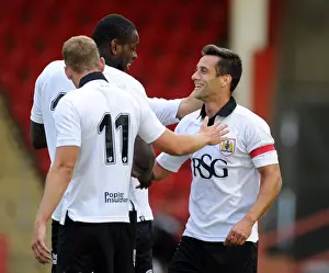Bristol City: Sam Baldock's Thrilling Goal and Emotional Celebration with Team Mates vs. Cheltenham Town (July 2014)