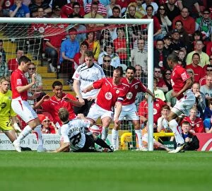 Bristol City v Derby County Collection: Bristol City Save: Clearance Off the Goal Line vs. Derby County (Championship 2010)