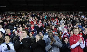 Bristol City V Colchester United Collection: Bristol City: A Sea of Unified Passion - Fans in Full Force
