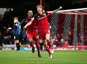 Bristol City: Stead and Elliott's Euphoric Moment as They Celebrate Goal Against Barnsley in Npower Championship