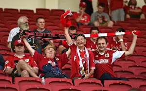 Bristol City V Brentford Prints: Bristol City Supporters in New South Stand Seats at Ashton Gate Stadium during Bristol City v Brentford Match
