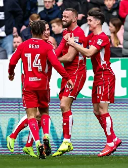 Bristol City Takes the Lead: Aaron Wilbraham Scores at St. James Park vs. Newcastle United (Sky Bet EFL Championship)