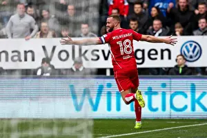 Bristol City Takes the Lead: Aaron Wilbraham's Goal at St. James Park (Sky Bet EFL Championship)