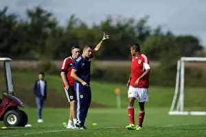 Development Prints: Bristol City U18 Manager Carlos Anton in Action during Match against Brighton & Hove Albion U18