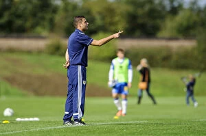 Images Dated 5th October 2013: Bristol City U18 vs Brighton & Hove Albion U18: Carlos Anton Observes the Action