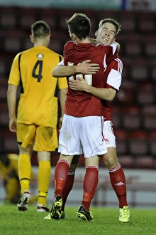 Bristol City U18s V Newport County U18s Prints: Bristol City U18s in Action: Ben Withey Scores, Jamie Horgan Celebrates
