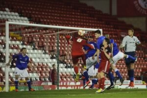 Images Dated 4th December 2012: Bristol City U18's Pierce Mitchell Misses Game-Changing Opportunity Against Ipswich Town U18 in FA