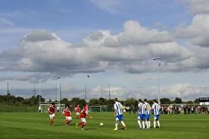 Images Dated 5th October 2013: Bristol City U18's Tom Fry Scores Free Kick Against Brighton & Hove Albion U18's - 05/10/2013