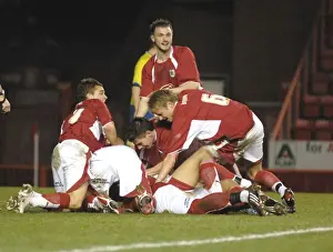 Bristol City U18s: Unified in Victory - Group Celebration Against Leeds Utd U18s