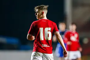 Bristol City V Cardiff City U18s Prints: Bristol City U18s vs Cardiff City U18s: James Difford Watching Intently at Ashton Gate Stadium