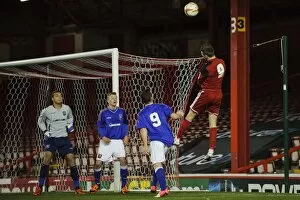 Bristol City V Ipswich Town FA Youth Cup Collection: Bristol City U18s' Wes Burns Scores Stunning Header Against Ipswich Town U18s in FA Youth Cup