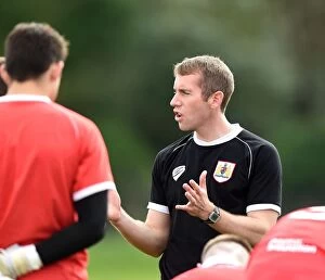 Bristol City v Ipswich U21s Collection: Bristol City U21 Manager Gary Probert Delivers Half-time Instructions Against Ipswich Town