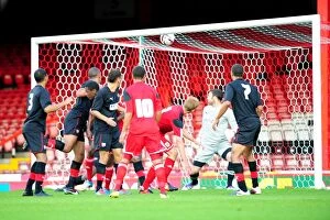Images Dated 4th September 2012: Bristol City U21s: Tom King Scores Dramatic Header Against Brentford U21s, Ashton Gate, 04.09.2012