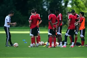 Images Dated 27th September 2012: Bristol City Under-21s: Manager's Pep Talk at Training Session