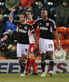 Bristol City: Unforgettable Goal Celebration - Sam Baldock and Tyrone Barnett's Thrilling Moment (February 11, 2014)