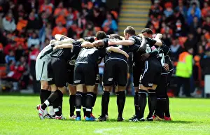 Blackpool V Bristol City Prints: Bristol City United: The Championship Team Huddle at Blackpool's Bloomfield Road (02/05/2010)