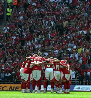 Framed Print : Bristol City: United in Determination - The Powerful Team Huddle before the Play-Off Final Framed Print : Bristol City: United in Determination - The Powerful Team Huddle before the Play-Off Final