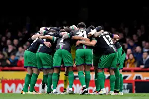 Brentford V Bristol City Prints: Bristol City Unites: The Huddle at Griffin Park vs Brentford (16-04-2016)