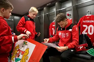 Bristol City V Norwich City Prints: Bristol City: Unity in the Dressing Room - Mascots and Players Before the Norwich City Match