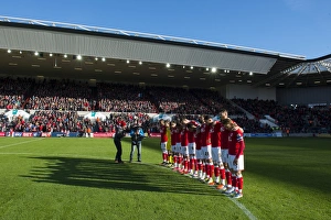 <b class=qtipBold><figcaption>Bristol City v Hull City 211115</figcaption></b><br>Bristol City players participate in a minutes silence for the Paris attacks - Mandatory byline: Dougie Allward/JMP - 07966 386802 - 21/11/2015 - FOOTBALL - Ashton Gate - Bristol, England - Bristol City v Hull City - Sky Bet Championship<br><em>© Copyright Bristol City - All Rights Reserved</em> Bristol City v Hull City 211115