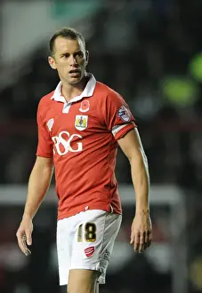 Bristol City vs AFC Wimbledon: Aaron Wilbraham in Action at Ashton Gate, November 11, 2014