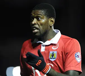 Framed Print : Bristol City vs AFC Wimbledon: Jay Emmanuel-Thomas in Action at Ashton Gate, November 11, 2014 (Football, Johnstone Paint Trophy)