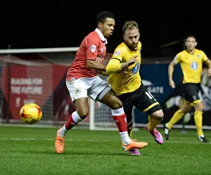 Bristol City vs AFC Wimbledon: Korey Smith vs Sean Rigg Battle for the Ball